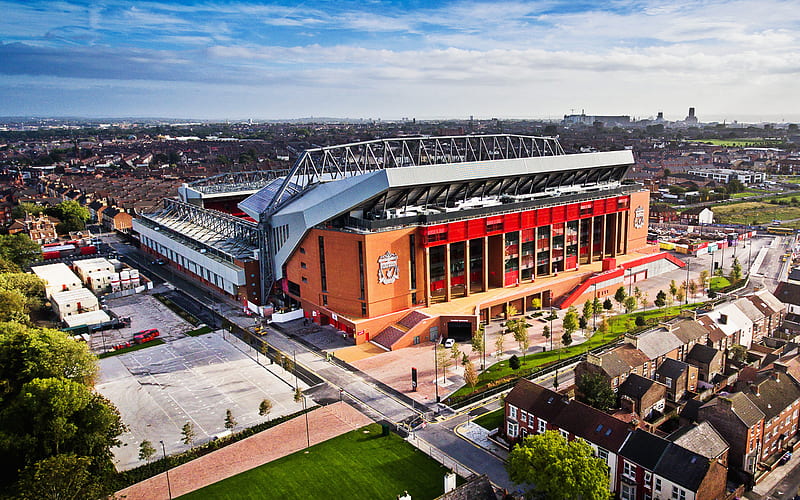 Anfield, Liverpool FC stadium, English Football Stadium, Premier League, Liverpool, Merseyside, England, HD wallpaper
