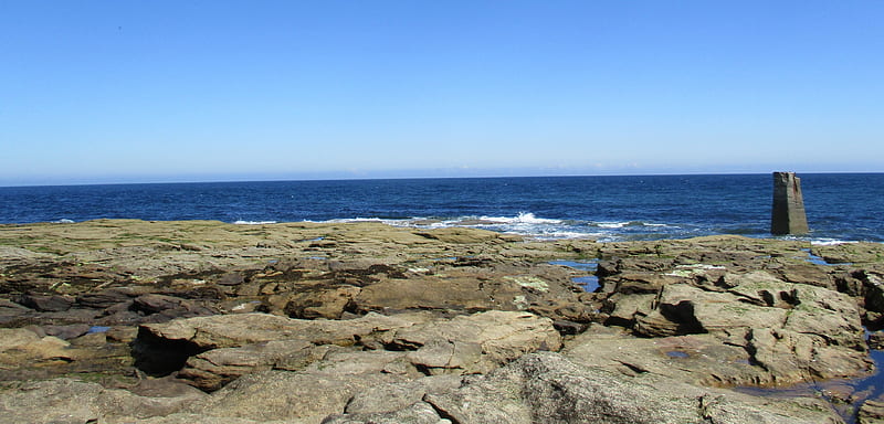 St Mary's island, rocks, water, costal, northumberland, island, st, sea, HD wallpaper
