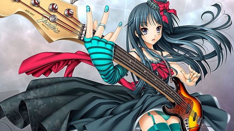 Anime, anime girl, portrait, electric guitar , . Mocah, Cute Anime Girl  Guitar HD phone wallpaper | Pxfuel