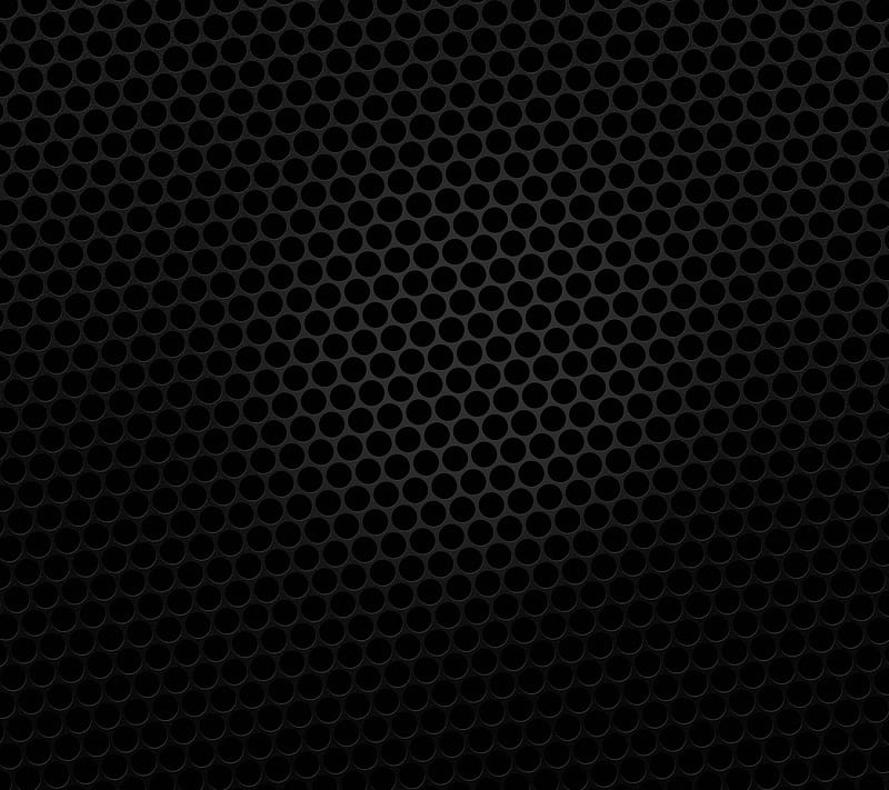 Steel Grid, black, circles, dark, mesh, metal, pattern, simple, HD wallpaper