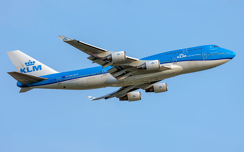 Boeing 747-400, KLM, Royal Dutch Airlines, 747-400M, passenger plane, Koninklijke Luchtvaart Maatschappi, Boeingj, HD wallpaper