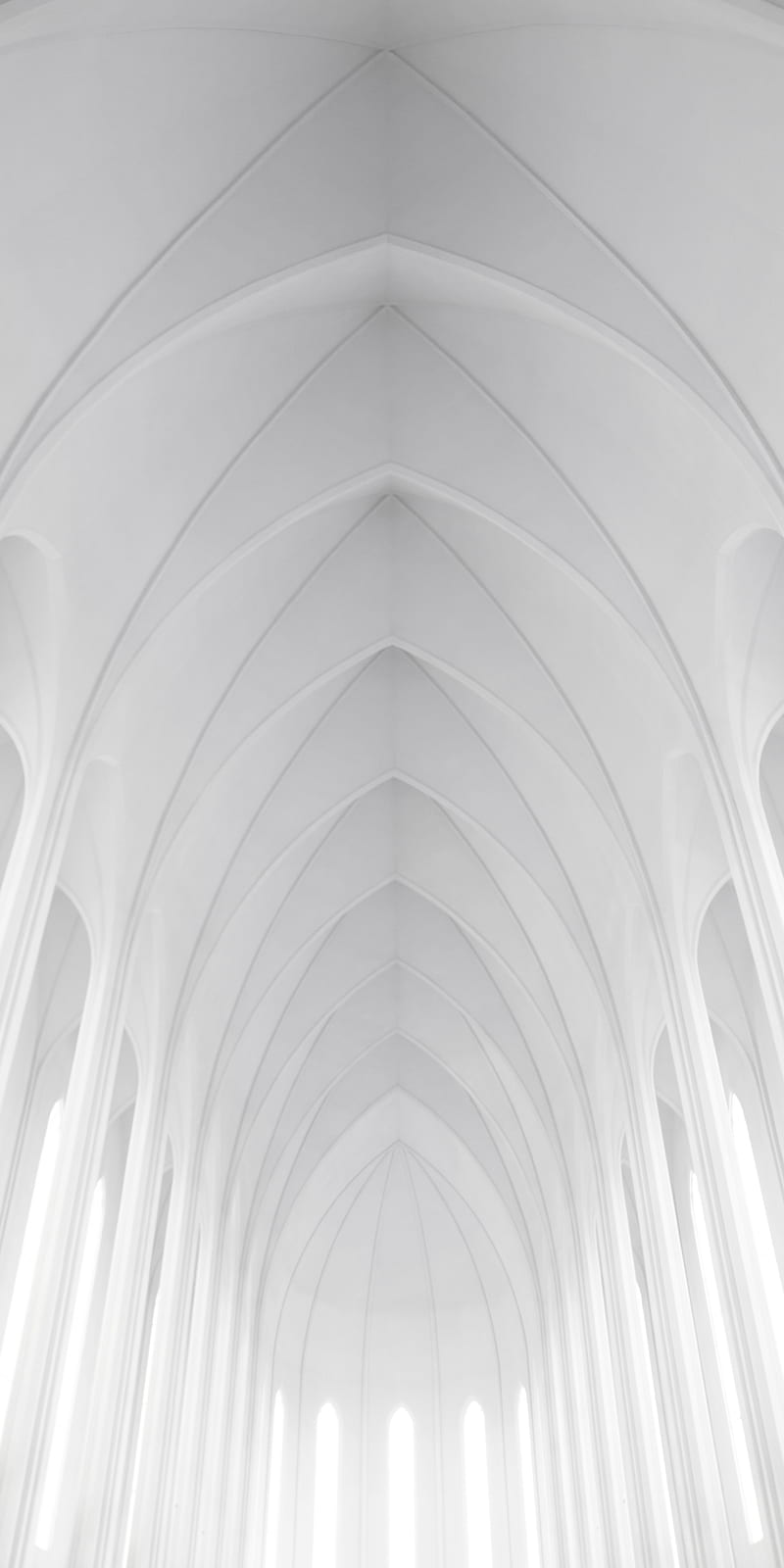 Archway, bright, church, roof, white, HD phone wallpaper