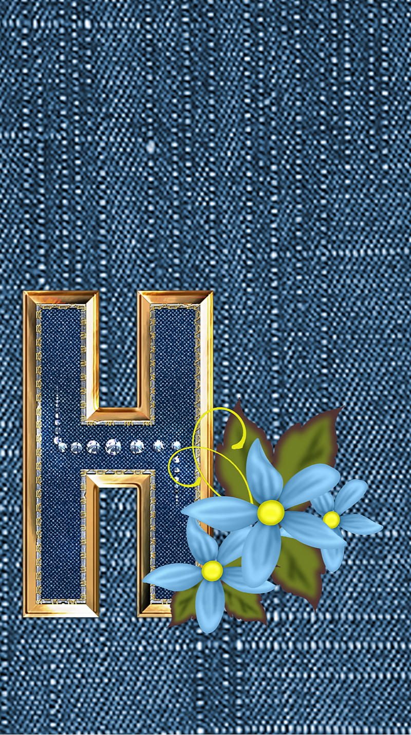Letter H, alphabet, jeans, logo, HD phone wallpaper