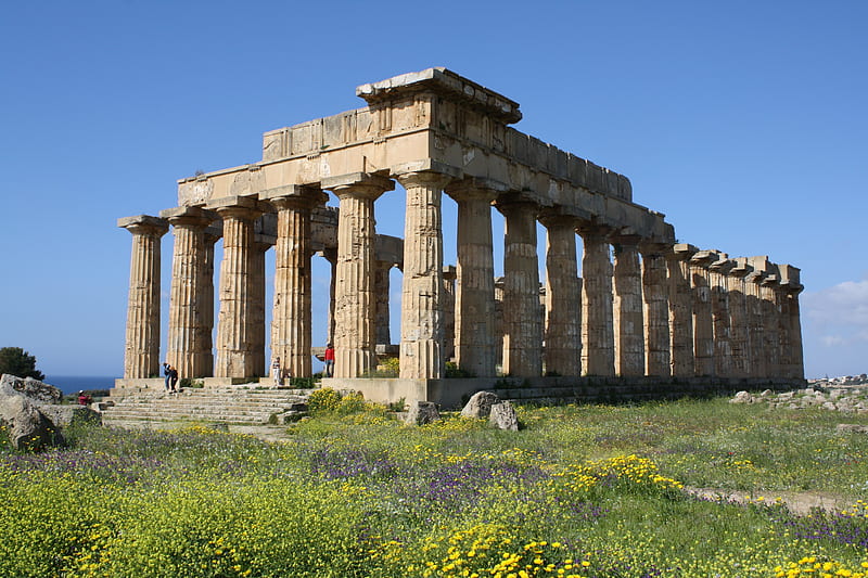 Temple of Hera, Selinus, Greece, Greece, Temple of Hera, Ancient Archaic Greek temple, Selinus, Olympia, HD wallpaper