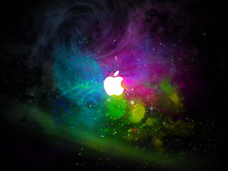 Apple Paint, apple, colorful, white, paint, HD wallpaper