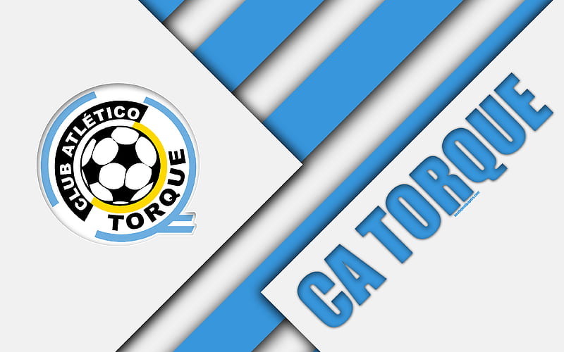 CA Torque Uruguayan football club, logo, material design, white blue abstraction, emblem, Uruguayan Primera Division, Montevideo, Uruguay, football, HD wallpaper