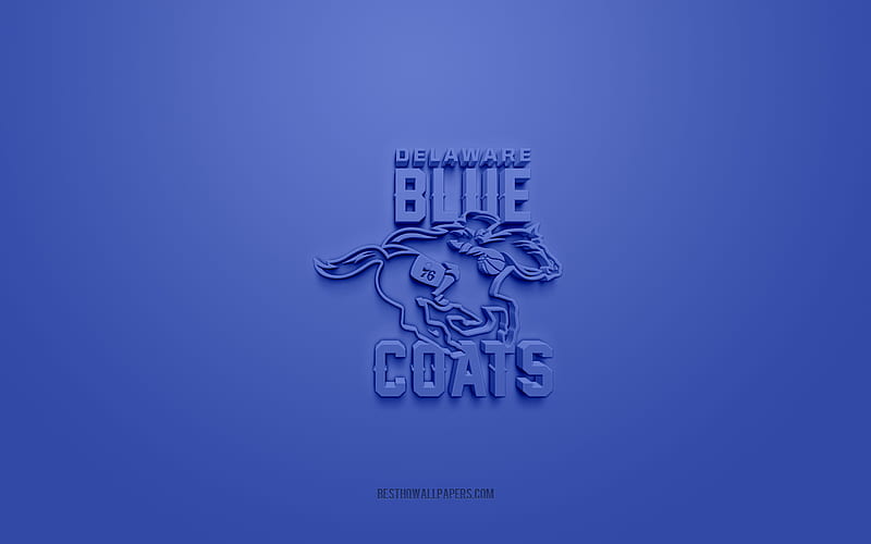 Delaware Blue Coats, creative 3D logo, blue background, NBA G League, 3d emblem, American Basketball Club, Delaware, USA, 3d art, basketball, Delaware Blue Coats 3d logo, HD wallpaper