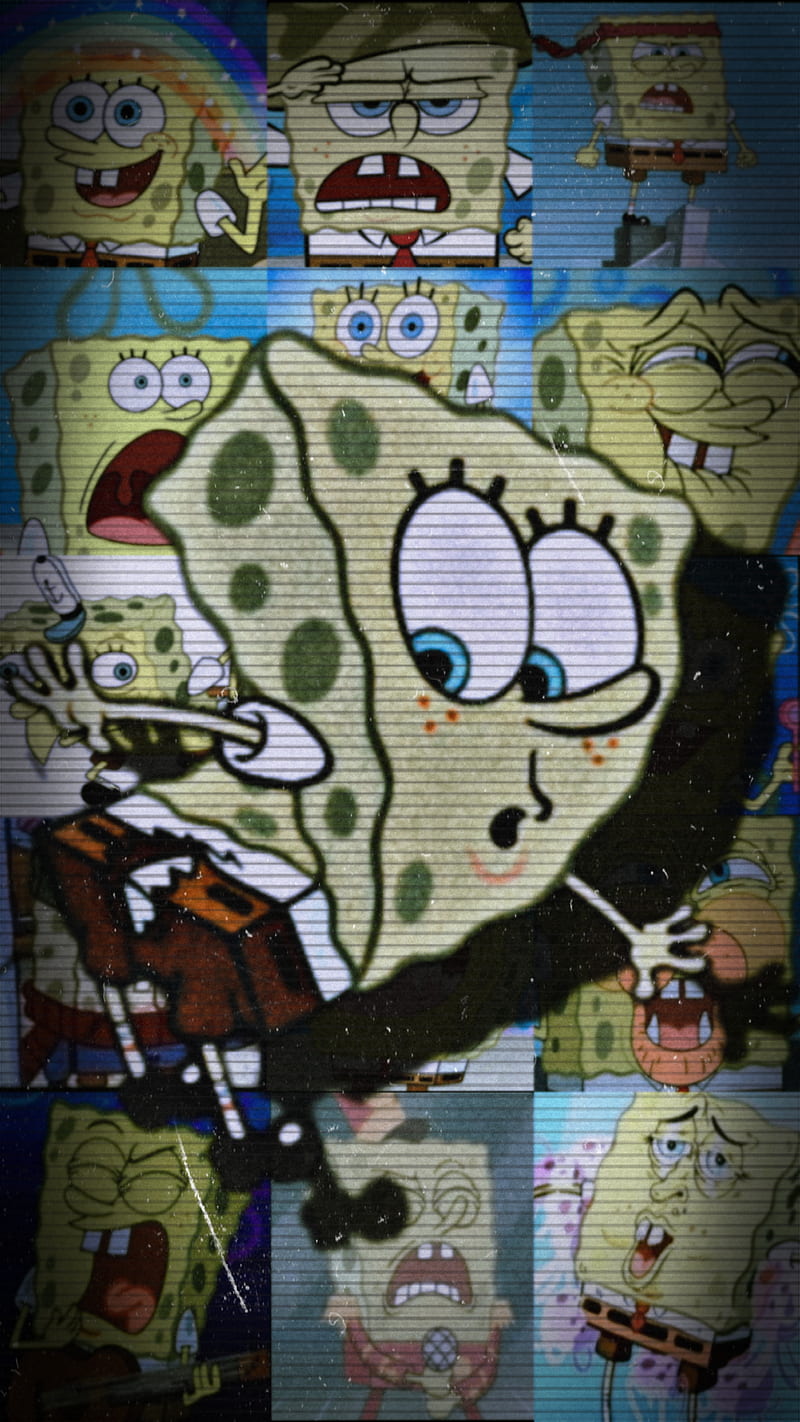 Download Sad Spongebob Slouching Wallpaper