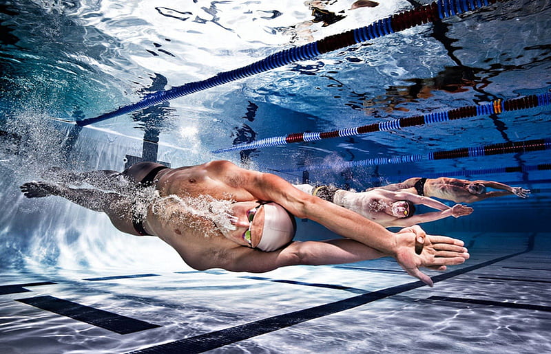Making the Turn, competition, underwater, swiming, men, esports, HD wallpaper