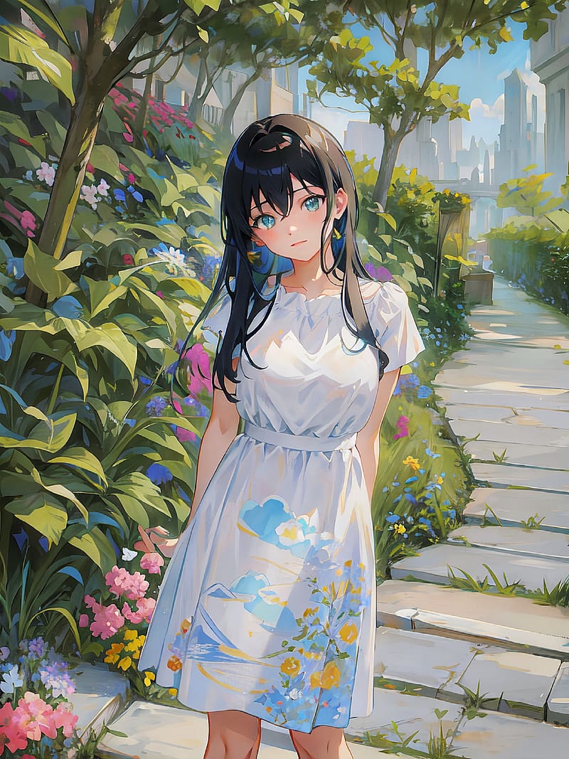 Anime girl wearing wedding dress. Generative AI Technology Stock  Illustration | Adobe Stock