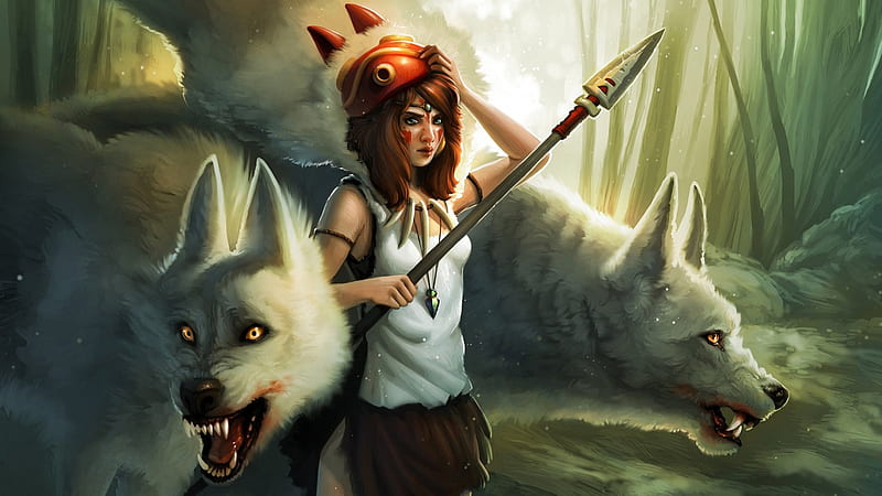 Wolf Ride Princess Mononoke by GucciNerdzisDeviant on DeviantArt