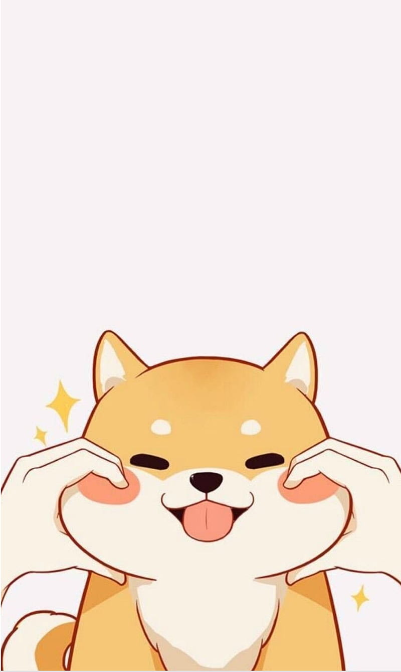 Shiba doggo , cute, cheeky, smol, HD phone wallpaper