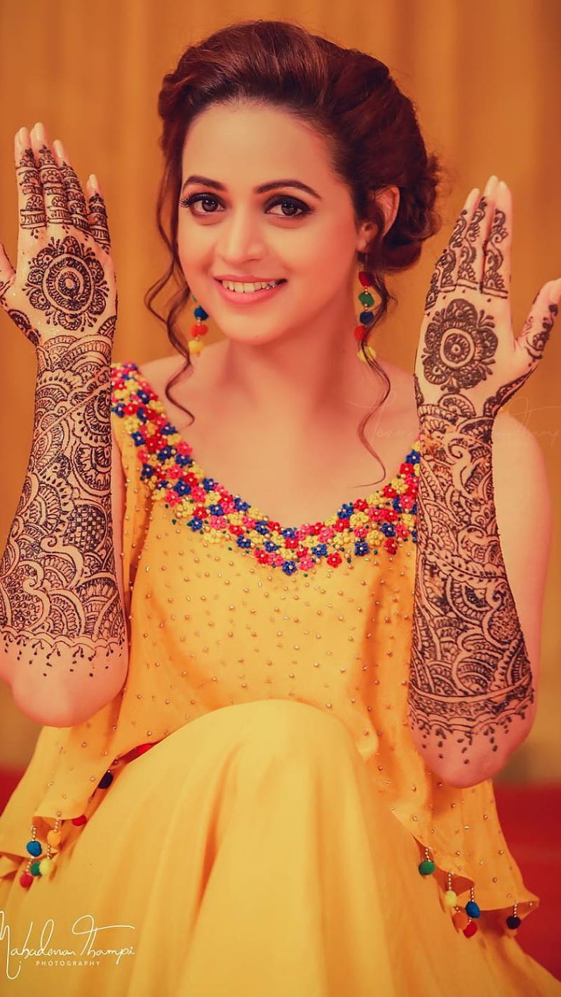 Bhavana, actress, malayalam, wedding, HD phone wallpaper