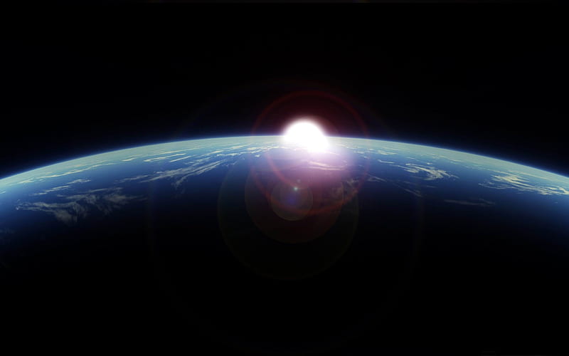 sunrise from space-Space exploration secret, HD wallpaper