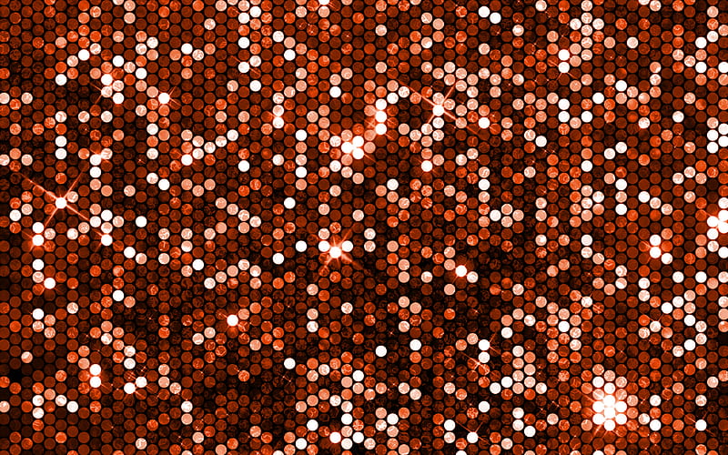 orange mosaic background, abstract art, mosaic patterns, orange circles background, mosaic textures, background with mosaic, circles patterns, orange backgrounds, HD wallpaper