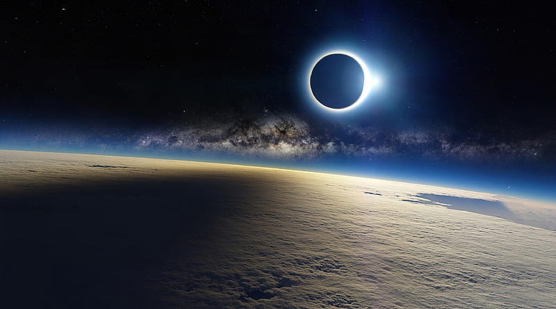 Eclipse Ultra, Space, Earth, Eclipse, Outerspace, HD wallpaper