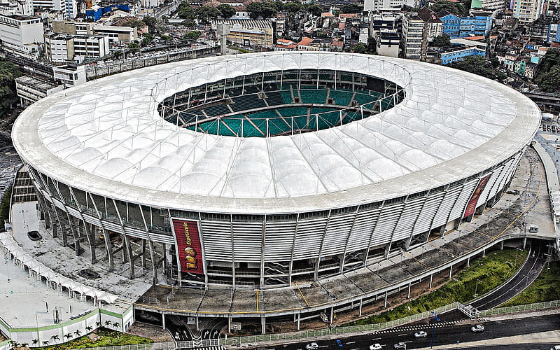 Itaipava Arena Fonte Nova, football stadium, Salvador, Bahia, Brazil, EC Bahia stadium, modern sports arena, brazilian stadiums, Itaipava Arena, HD wallpaper