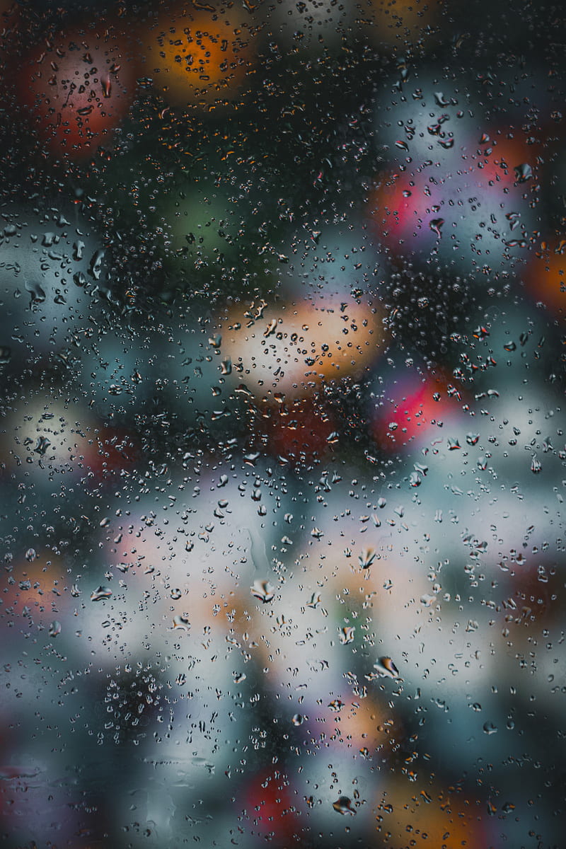 Glass, rain, drops, light, spots, macro, HD phone wallpaper | Peakpx