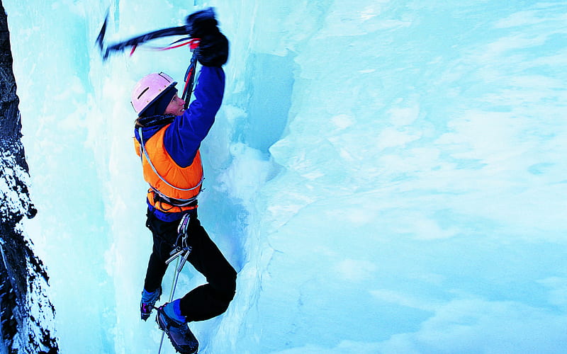 The thrill of ice climbing- Outdoor Sports Select, HD wallpaper