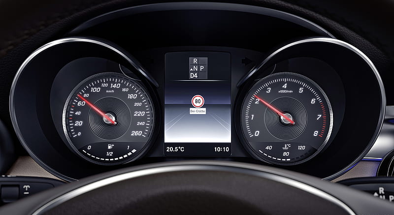 2017 Mercedes-Benz GLC Coupe - Traffic Sign Assist - Instrument Cluster , car, HD wallpaper