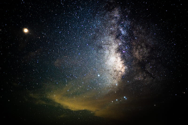 starry sky, space, milky way, stars, astronomy, HD wallpaper