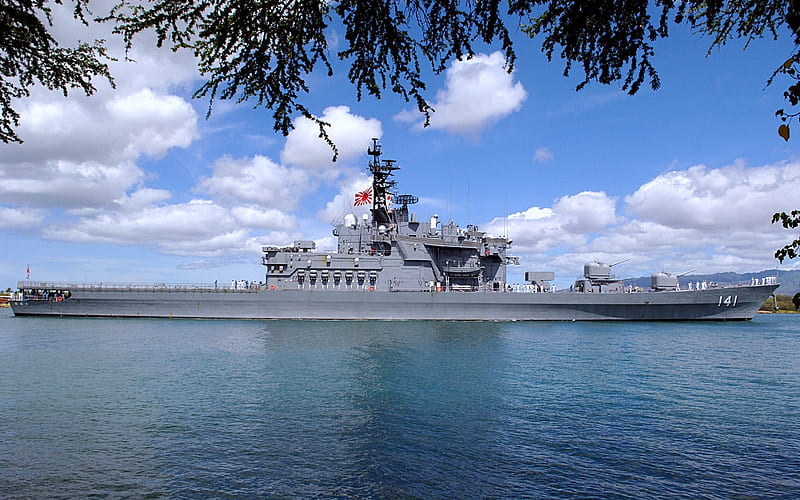 JDS Haruna, destroyer, DDH 141, Haruna-class destroyer, decommissioned Japanese warship, Japan Maritime Self-Defense Force, JMSDF, HD wallpaper