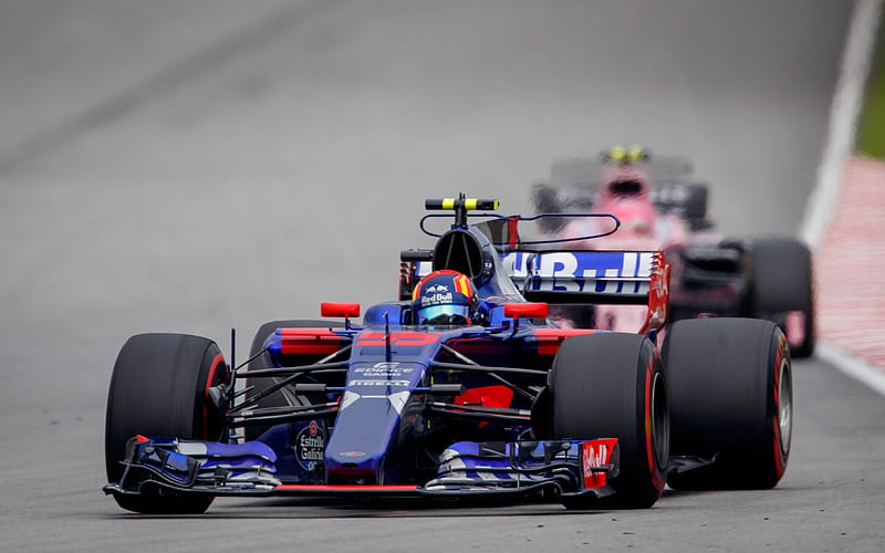 Carlos Sainz, Scuderia Toro Rosso, Formula 1, racing car, Spanish racer, HD wallpaper