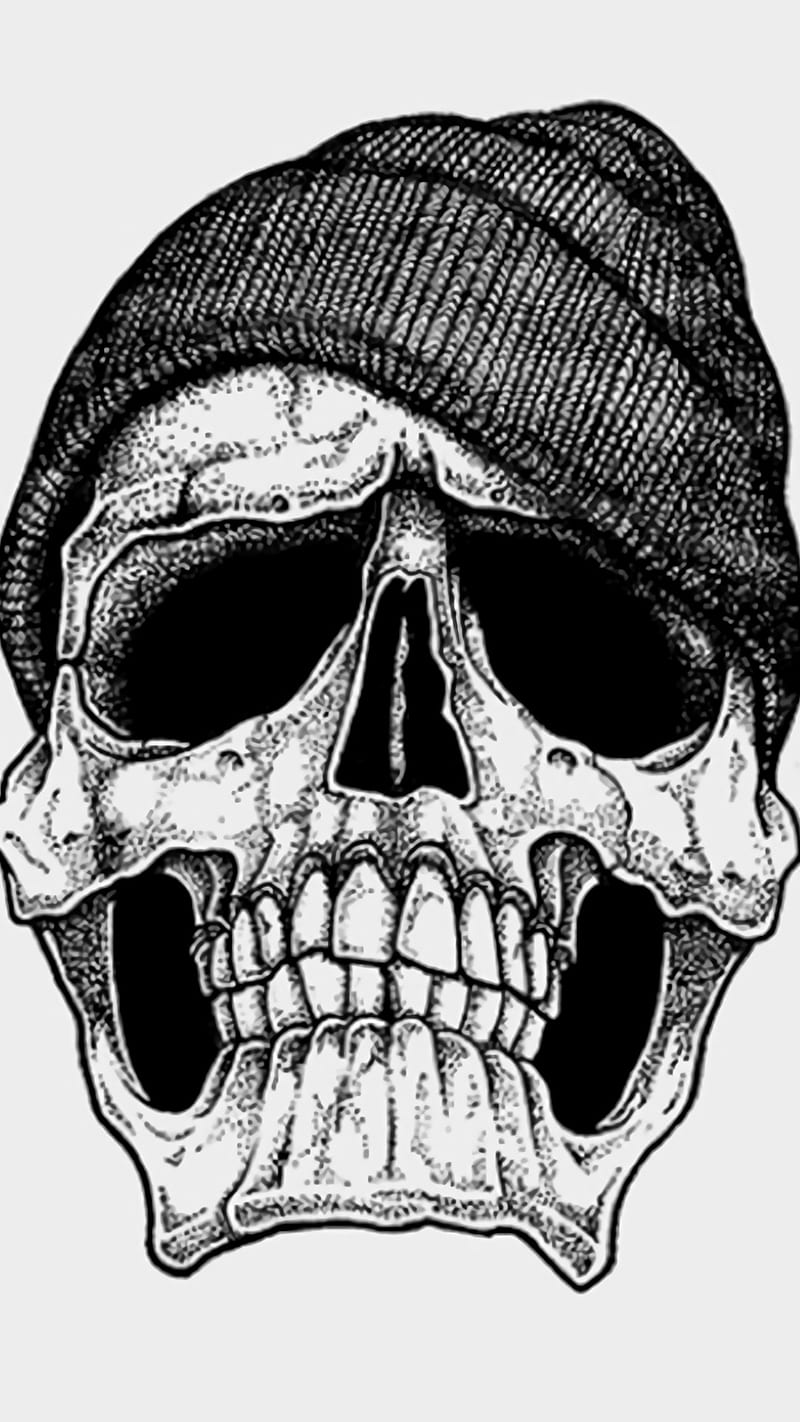 Head chilled, cool, skull, tattoo, HD phone wallpaper
