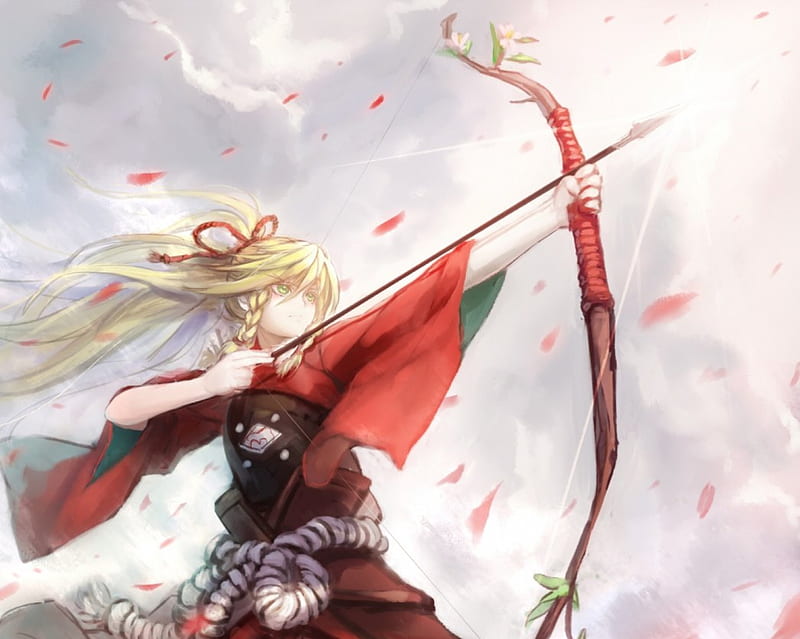 Anime Girl Bow And Arrow