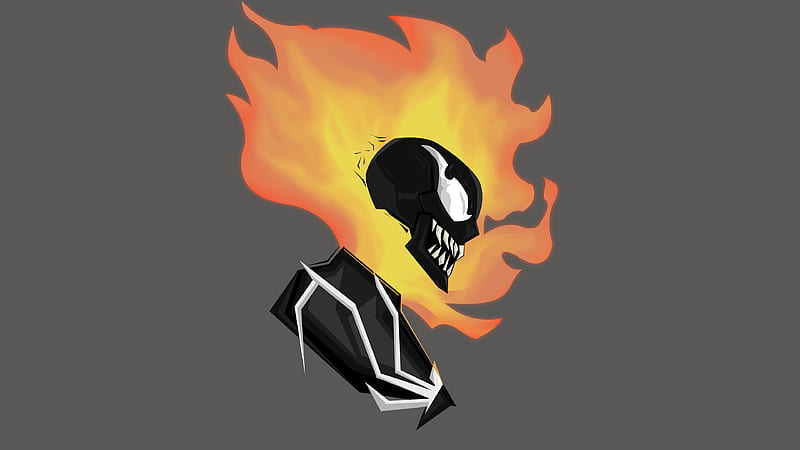 Ghost Rider Into The Venomverse, ghost-rider, venom, artist, artwork, digital-art, HD wallpaper