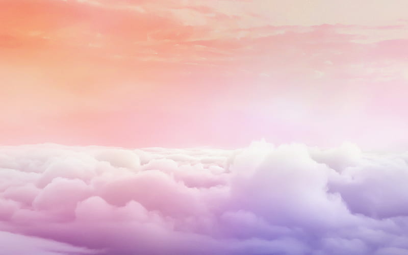 pink cloud, sky, art, skyline, HD wallpaper