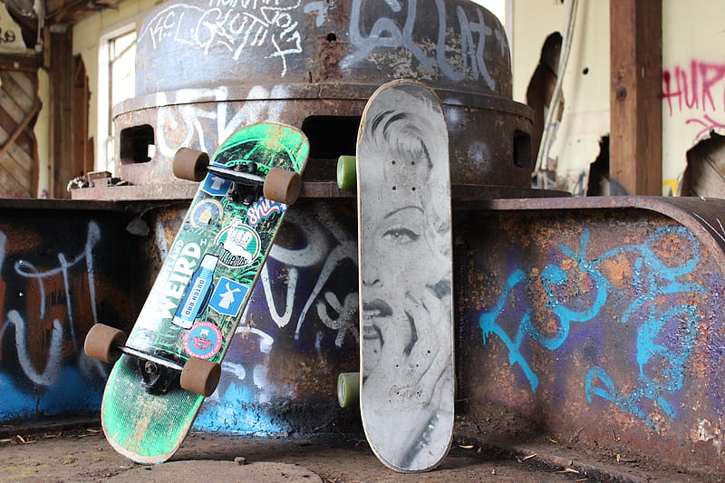 Skater, skate, abandoned, HD wallpaper
