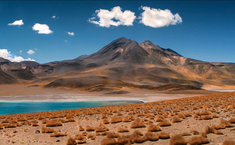 Salt Lakes of the Atacama Desert, Chile, Lakes, Desert, Nature, Chile, HD wallpaper