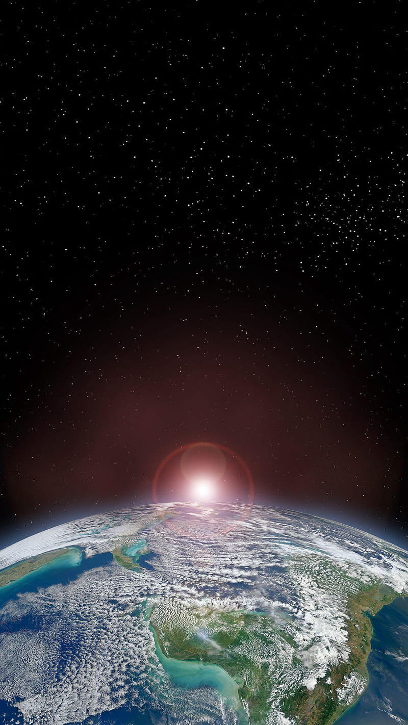 Planet Earth , shine, stars, climate, space, universe, HD phone wallpaper