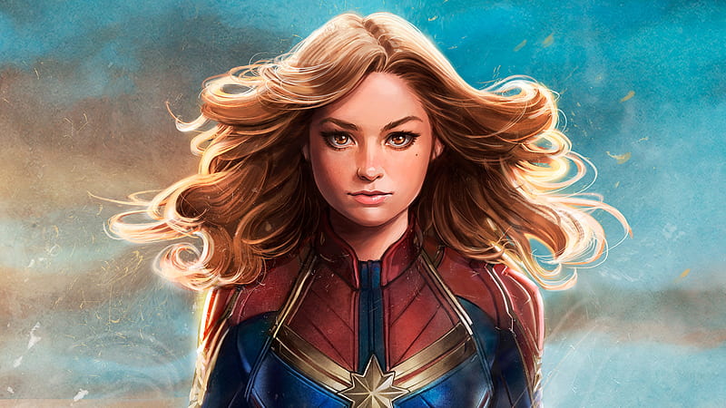 Captain Marvel New Artwork, captain-marvel-movie, captain-marvel, 2019-movies, movies, artwork, artstation, digital-art, brie-larson, carol-danvers, HD wallpaper