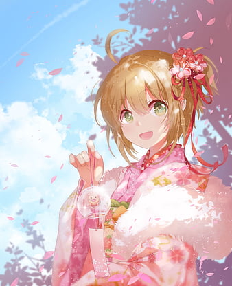 Anime Girl Kimono Japanese Castle 4K Wallpaper iPhone HD Phone #3191m