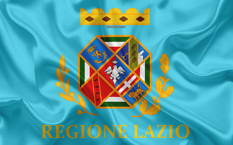 Flag of Lazio silk texture, Lazio, silk flag, Regions of Italy, Italian area flag, Lazio flag, Italy, administrative area, HD wallpaper