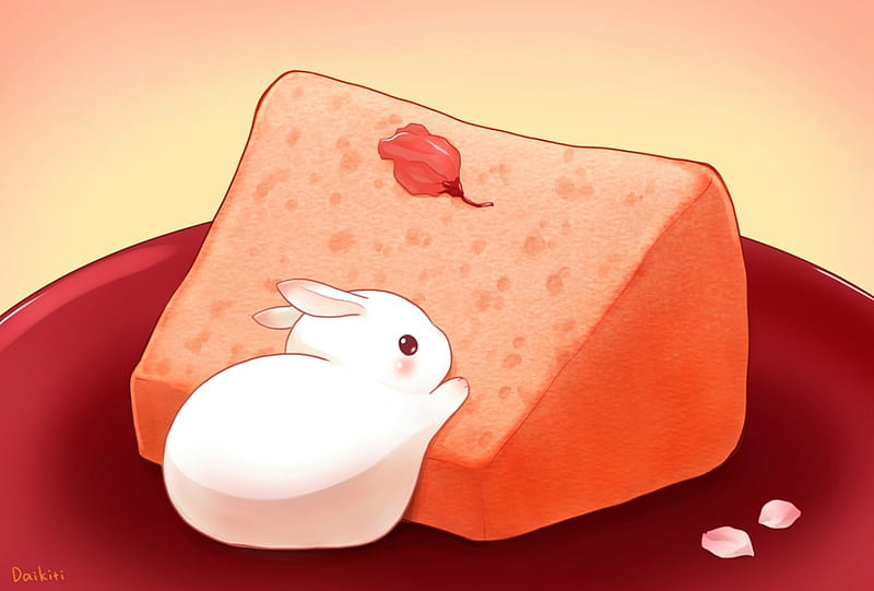 Rose bread and bunny, red, rabbit, rose, daikichi, bread, manga, cute, anime,  HD wallpaper | Peakpx