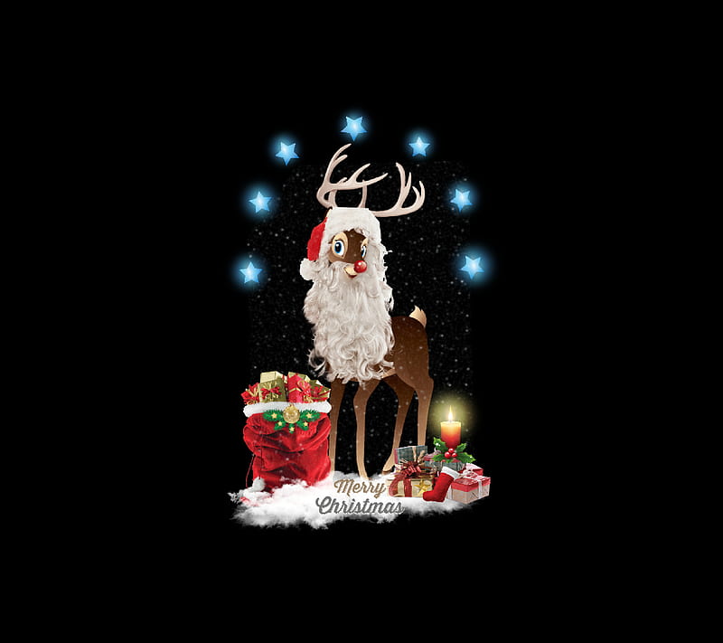 Christmas time 6, holiday, reindeer, HD wallpaper