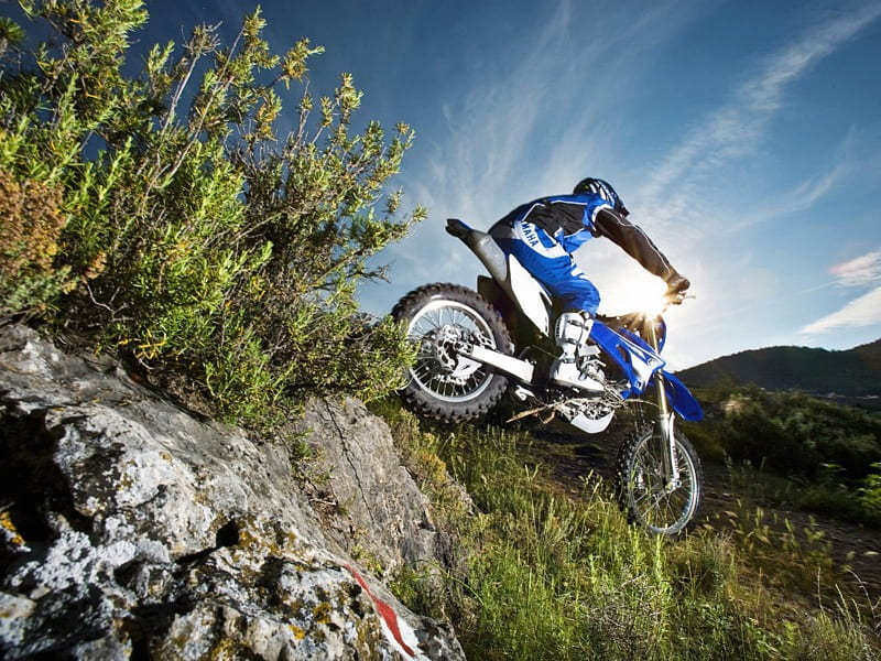 Mountain Motorcross Fun, mountain, offroad motorbike, motorcross, offroad, motocross, HD wallpaper