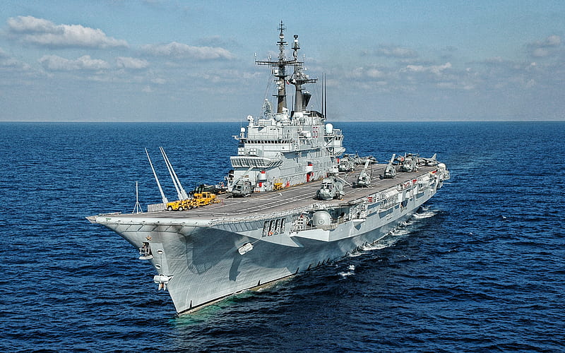Giuseppe Garibaldi C 551, italian aircraft carrier, Italian Navy, Italian warship, Italy, HD wallpaper