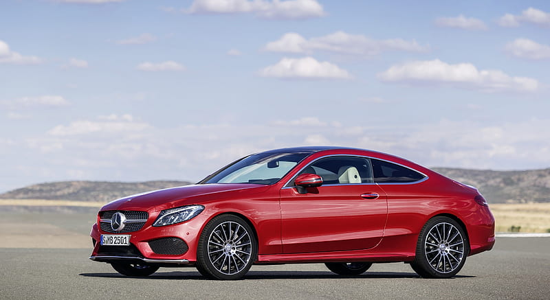 2017 Mercedes-Benz C-Class Coupe C250 d 4MATIC (Hyacinth Red) , car, HD wallpaper