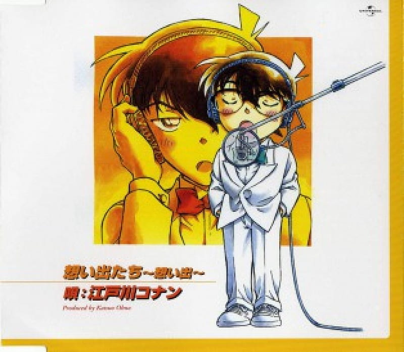 Detective Conan, Cute, Shinichi Kudo, Headphones, Mic, Conan Edogawa, Microphone, Male, HD wallpaper