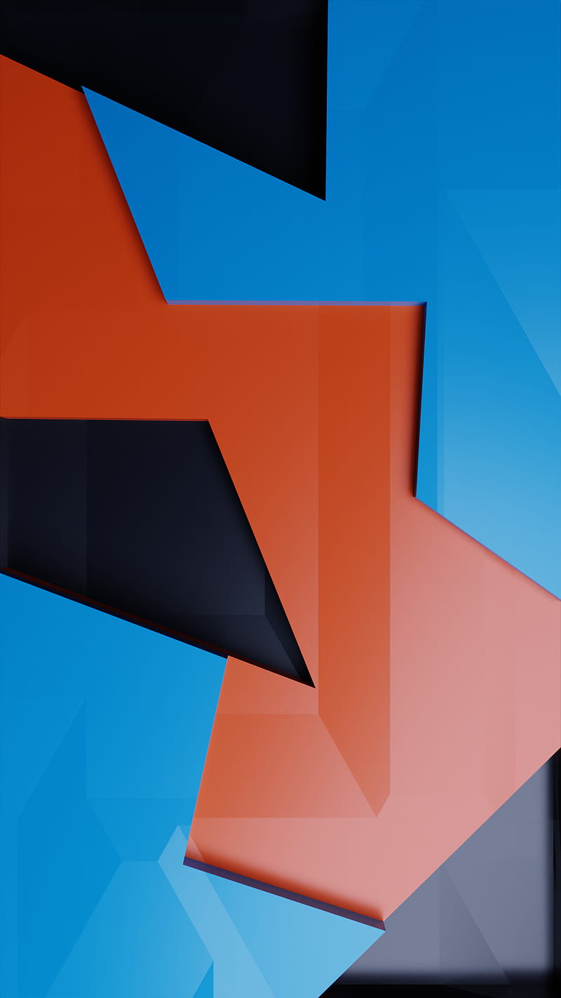 Abstract Terrain, blender, blue, cgi, colorful, orange, pattern, simplistic, variation, HD phone wallpaper