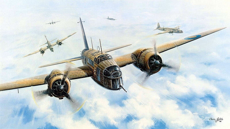 Vickers Wellington Artwork, RAF, Vickers Wellington, Artwork, Art, World War Two, British Aircraft, HD wallpaper