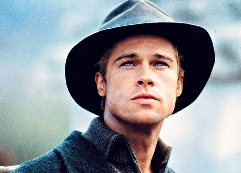 Brad Pitt, male, seven years in tibet, movie, man, actor, hat, HD wallpaper