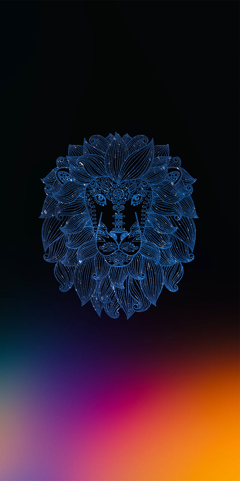 Lion head, black, cosmos, leo, space, HD phone wallpaper