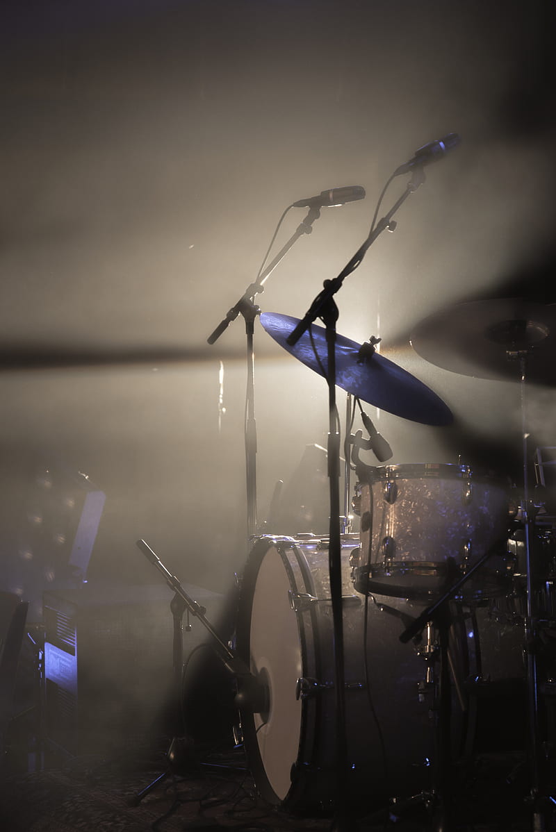 microphone, drums, music, concert, HD phone wallpaper