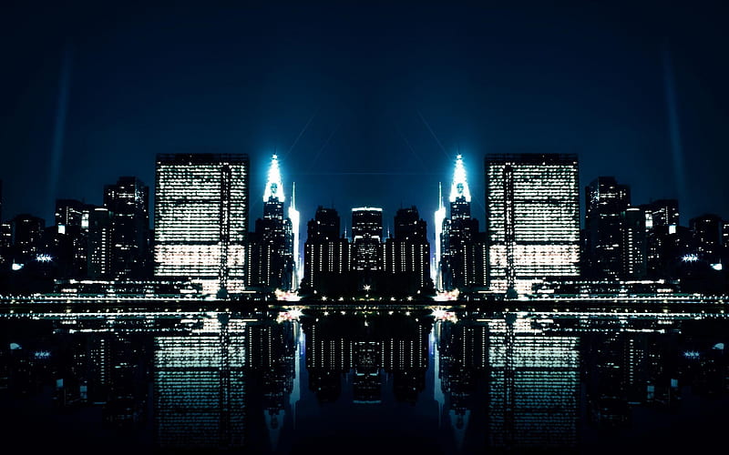 Urban Nights-architectural scenery, HD wallpaper