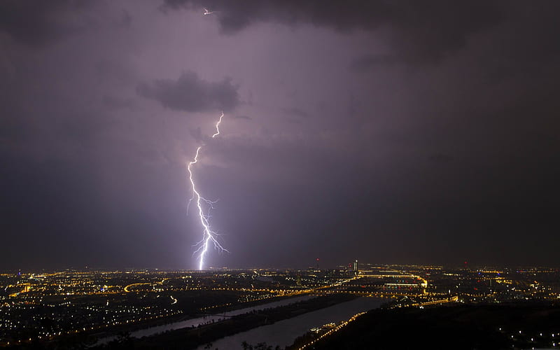 lightning vienna-Nature, HD wallpaper